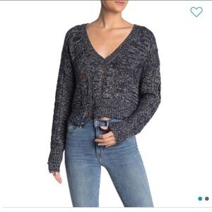 Wildfox blue distressed long sleeve Nancy …